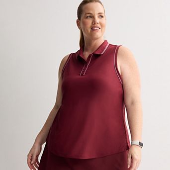 Plus Size Tek Gear® Piped Sport Gear Sleeveless Polo
