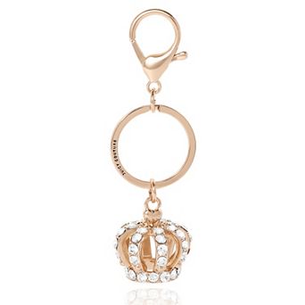 Juicy Couture Crown Charm Rhinestone Keychain, Bling Keychains, Juicy Gifts