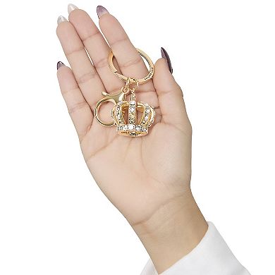 Juicy Couture Crown Charm Rhinestone Keychain, Bling Keychains, Juicy Gifts