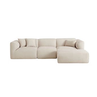 Merax Luxury living room double needle cut velvet sofa