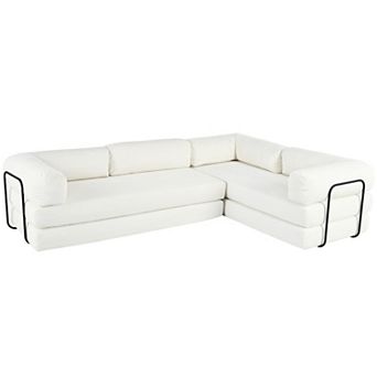 Merax L Shaped Modular Sofa Bed in Corduroy Fabric