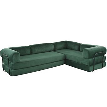 Merax L Shaped Modular Sofa Bed in Corduroy Fabric