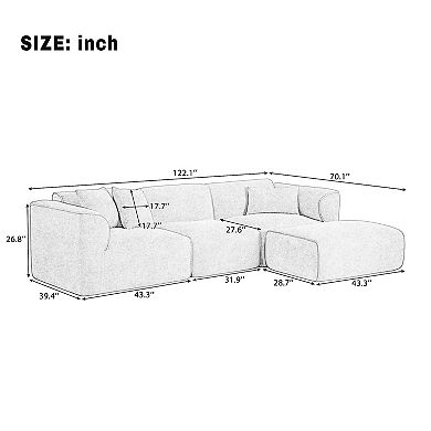 Merax Luxury living room double needle cut velvet sofa