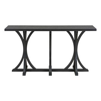 Merax 59.8'' Wooden Console Table with Oak Veneer Top,Farmhouse Entryway Table