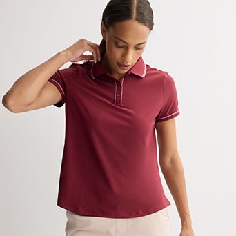 Women's Tek Gear® Piped Sport Gear Short Sleeve Polo Shirt
