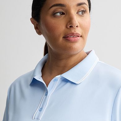 Plus Size Tek Gear® Piped Sport Gear Short Sleeve Polo Shirt