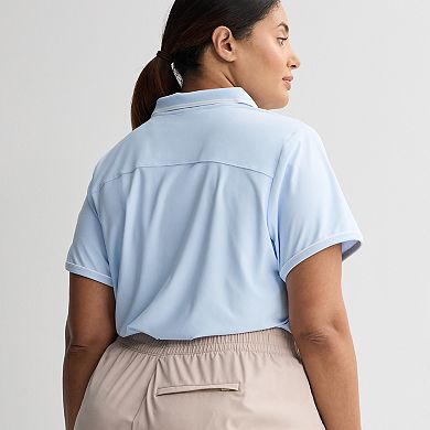 Plus Size Tek Gear® Piped Sport Gear Short Sleeve Polo Shirt