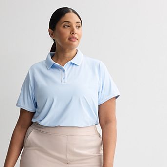 Plus Size Tek Gear® Piped Sport Gear Short Sleeve Polo Shirt