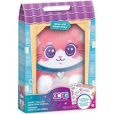 Make It Real Happy Tails Pet Adoption Journal Plush Diary with Stickers & Certificate