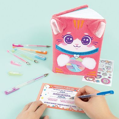 Make It Real Happy Tails Pet Adoption Journal Plush Diary with Stickers & Certificate