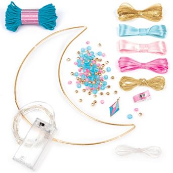 Make It Real Lunar Moon-Shaped Dream Catcher Craft Kit With Lights
