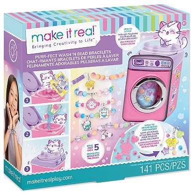 Make It Real Purr-fect Wash 'N Bead Bracelets DIY Jewelry Craft Kit