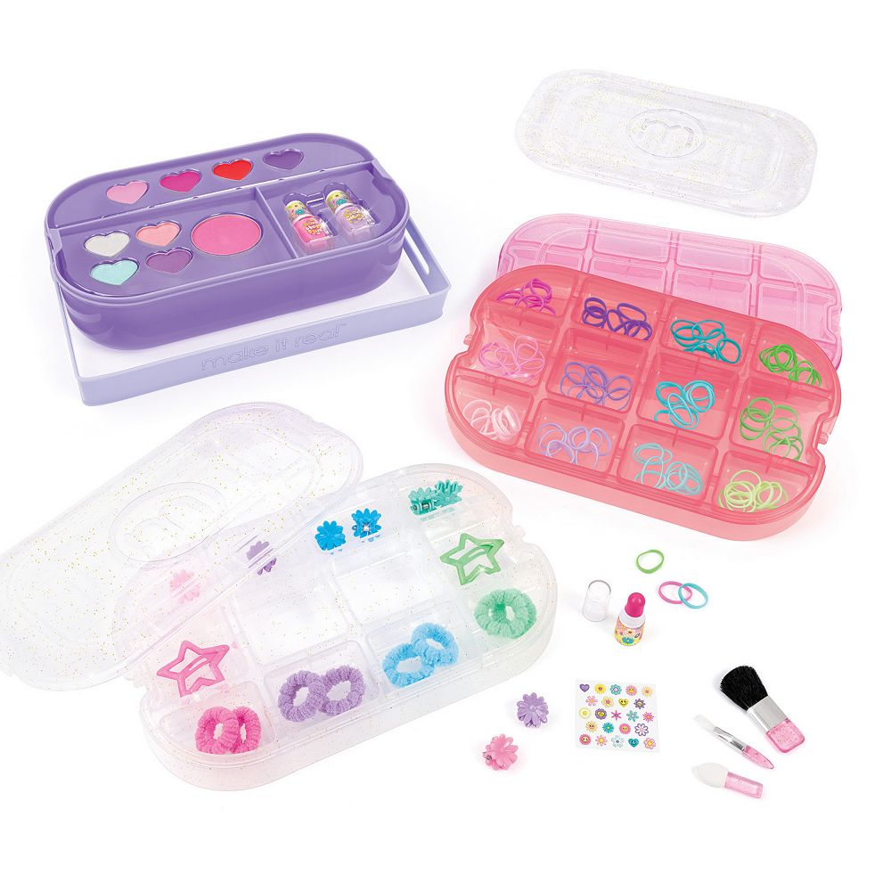 コスメ　7個セット ki Make It Real 136-pc. Beauty 2-Go! Cosmetic Set with Tray Compartments