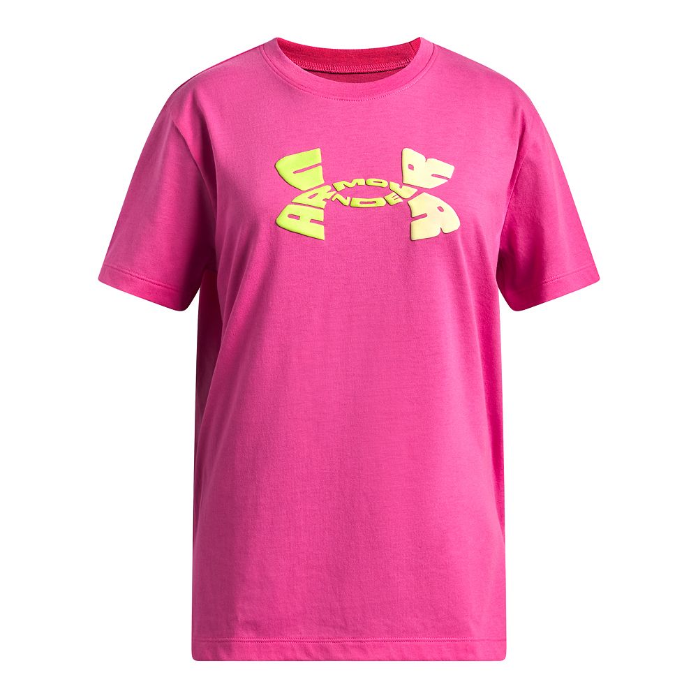 Girls 8-18 Under Armour Big Logo Wordmark Oversized Short Sleeve