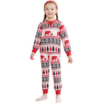 Children's Christmas Family Matching 2 pc Pajama Set Xmas Party Long Sleeve Set