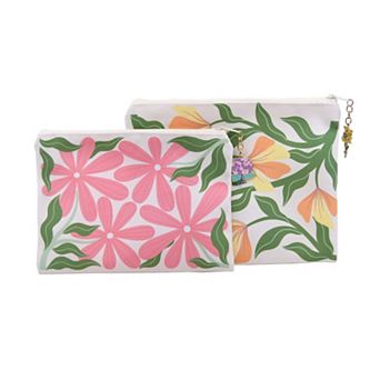 Deal Bar Print 2 pk Travel Pouches Set