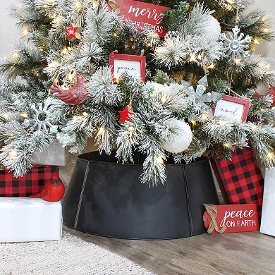 Black Metal Christmas Tree Collar (Large 29-Inch)
