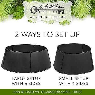 Black Metal Christmas Tree Collar (Large 29-Inch)