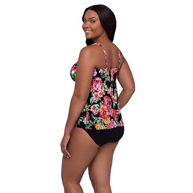 Women's Trimshaper Floral Tankini Swim Top