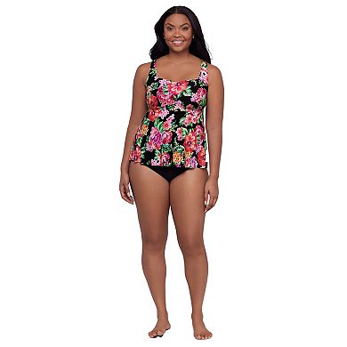 Women's Trimshaper Floral Tankini Swim Top