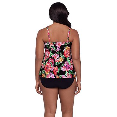Women's Trimshaper Floral Tankini Swim Top