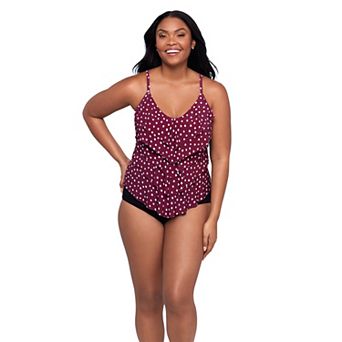 Women's Trimshaper Ruffled Tankini Swim Top