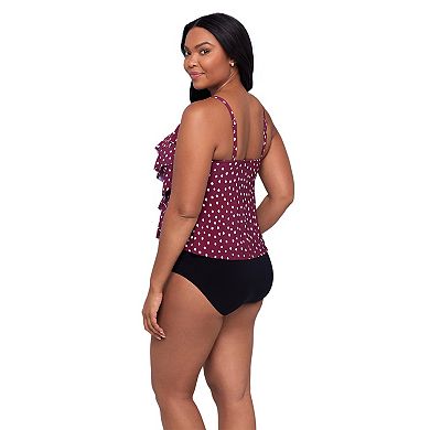 Women's Trimshaper Ruffled Tankini Swim Top