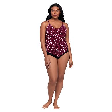 Women's Trimshaper Ruffled Tankini Swim Top