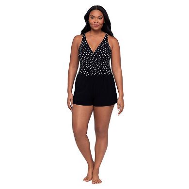 Women's Trimshaper V-Neck Kim Romper with Pockets