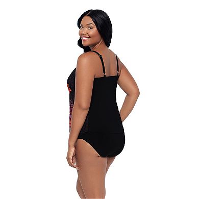 Women's Trimshaper Floral V-Neck Tankini Swim Top