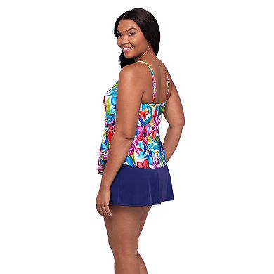 Women's Trimshaper Floral Tankini Swim Top