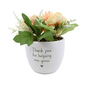 Help Me Grow Artificial Dahlia Planter