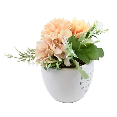 Help Me Grow Artificial Dahlia Planter