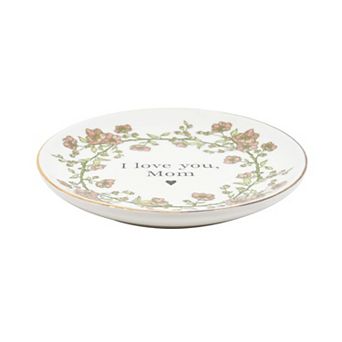 Mom Trinket Dish with Floral Design