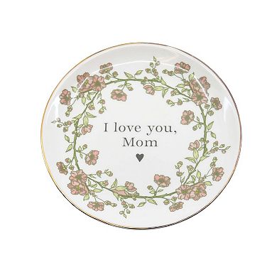 Mom Trinket Dish with Floral Design