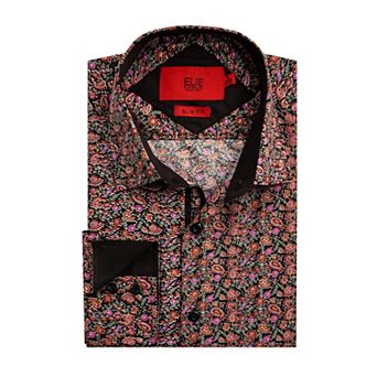 Elie Balleh Boys Slim Fit Paisley Print Shirt