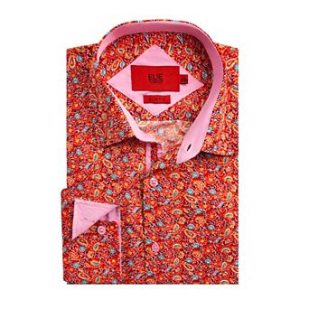 Elie Balleh Boys Slim Fit Paisley Print Shirt