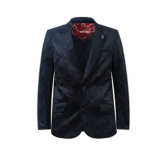 Elie Balleh Boys Slim Fit Velvet Sports Coat Jacket