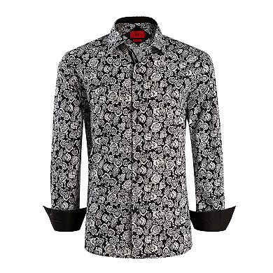 Elie Balleh Boys Slim Fit Paisley Print Shirt