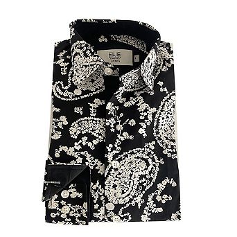 Elie Balleh Boys Slim Fit Paisley Button Down Shirt