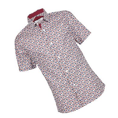 Elie Balleh Boys Slim Fit Paisley Short Sleeve Shirt