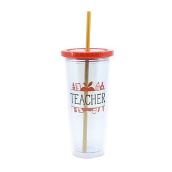 Teacher Tumbler with Straw