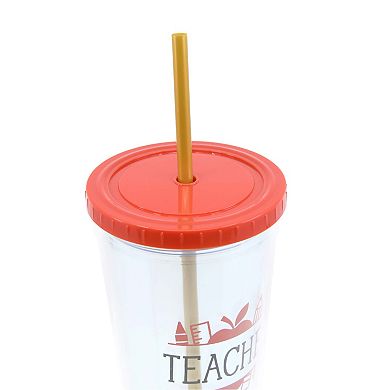 Teacher Tumbler with Straw