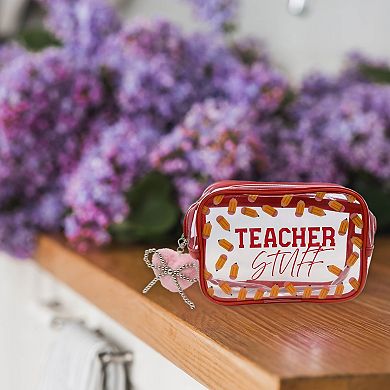 Teacher Stuff Clear Pouch With Pencil Design