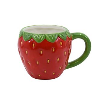 Strawberry Shaped Ceramic Fruit Mug