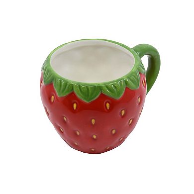Strawberry Shaped Ceramic Fruit Mug