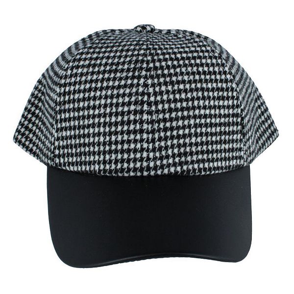 Rag & Bone Marilyn Houndstooth Black & White Knit Baseball Cap Women Adjustable Rag & bone Hats for Women | Nordstrom main image 3