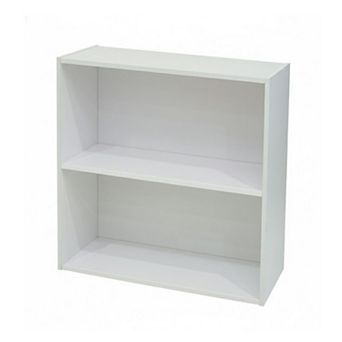 Kings Brand Furniture White Wood 2 tier Shelf Bookcase Storage Organizer