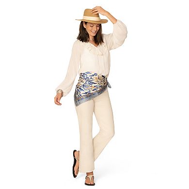 Women's Flint & Moss Ruffle Front V-Neck Blouse