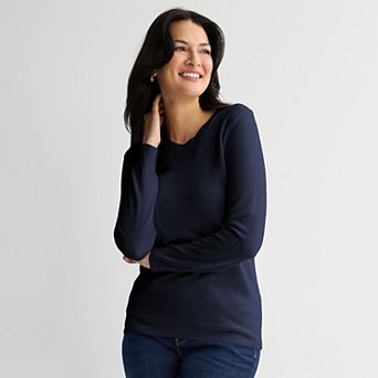 Petite Croft & Barrow® Extra Soft Crewneck Sweater